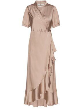 Karmamia Iris Dress – Hammered Satin Blush Size S/M NWT